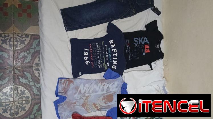 Combo de niño talla 2-3 años. 2 overloes 2 camisas 1 bañador 2 pullover 1 chaleco