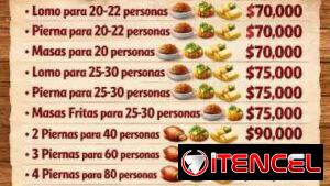 Piernas de cerdo hasta 100 personas