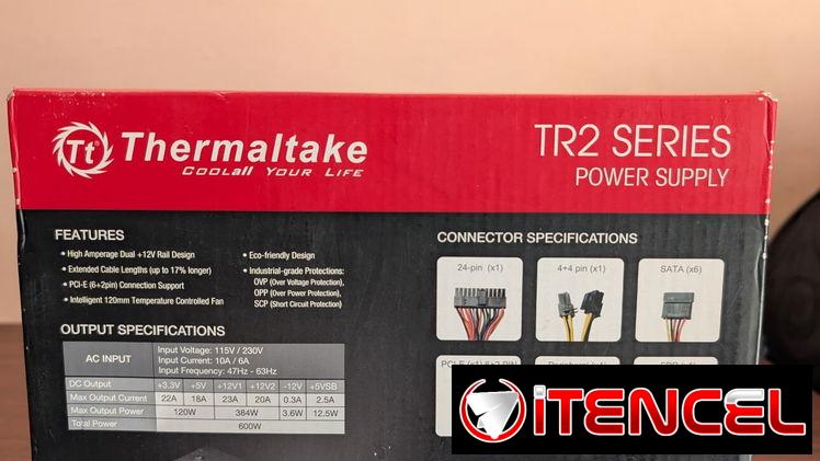 Fuente de alimentación (Thermaltake TR2 600W):