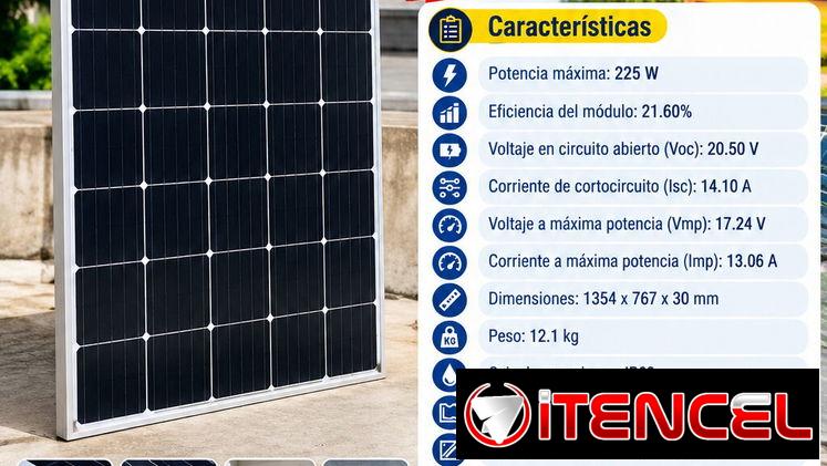 ☀️ PANEL SOLAR LONGI 225W DISPONIBLE ☀️ 🔋 Marca: LONGI ⚡ Modelo: LR5-28HTH-225M 💪 Potencia máxima: 225W 📈