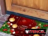 💜Alfombra para entrada de navidad Engomadas completamente  Antideslizante  Medida:60cm x 40 cm Precio: 7 usd