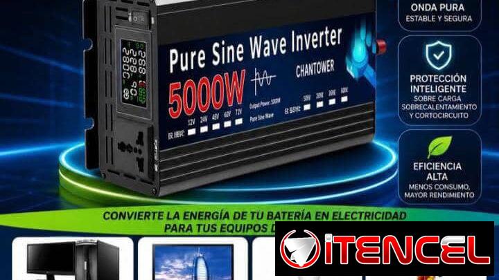 Convertidor de Onda Pura 5000W 12V a 110V . Nuevo  220usd