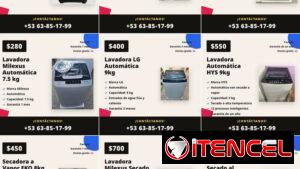 Lavadoras y televisores nuevos disponibles