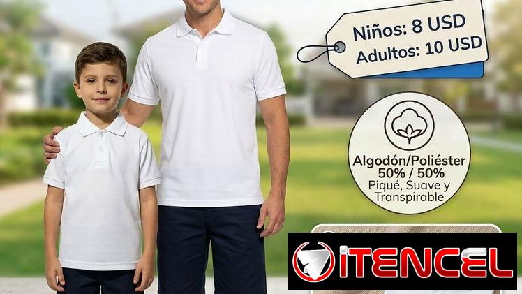 Pullover blanco de cuello tipo polo, color blanquísimo, buena tela
