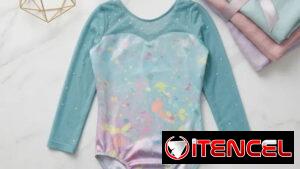 Malla Enteriza de Gimnasia para Niña 8 Años, Diseño Pastel