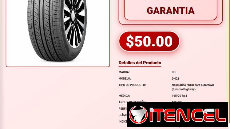 Neumatico DS DH02 195/70R14 91T Respuesta Rapida De Maniobra VPT-0147