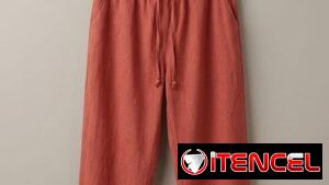 Pantalón de Algodón y Lino Terracota - Estilo Pescador Fresco con Botones (Nuevo)