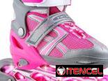 Patines en Línea Ajustables para Niña – Rosa y Gris nuevos