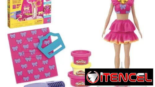 Hasbro Play-Doh Barbie Ruffles Bows 3 Cans 183.5 g 6.49 oz