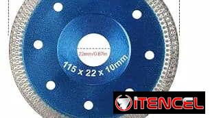 Disco de corte de diamante Turbo de 4.5 pulgadas, perfecto para cortar azulejos de porcelana en seco. 10 Usd