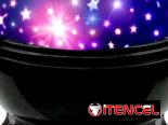 Proyector de estrellas con rotación de 360 grados, 4 bombillas LED, 16 colores, carga USB