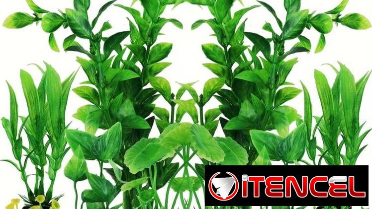 Conjunto de 10 plantas artificiales para decorar peceras
