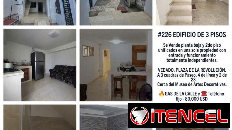 #226 EDIF 3 PISOS, Se Vende planta baja y 2do piso unificados en una propiedad y entrada independiente. Gas de la calle