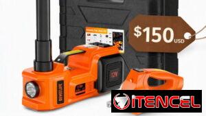 Ž GATO ELÉCTRICO 3 EN 1 CON COMPRESOR DE AIRE (12V) Y LLAVE DE IMPACTO