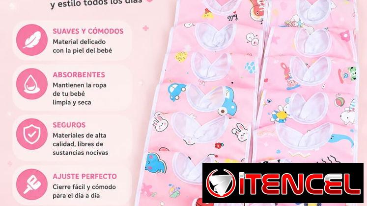 Set de 6 baberos modelos variados