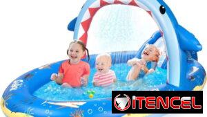 Piscina inflable para niños con bomba de aire
