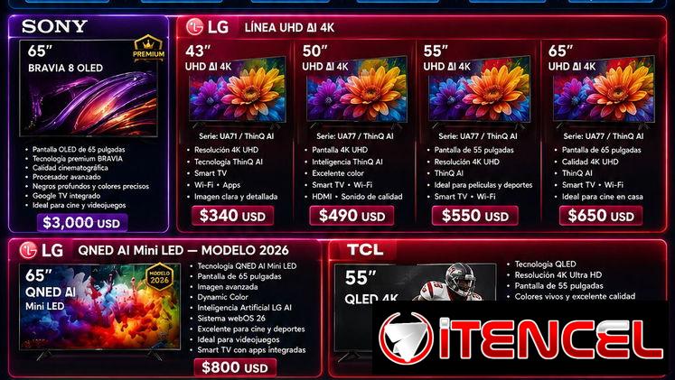 Tenemos televisores 100% NUEVOS, ORIGINALES y SELLADOS en su caja, con garantía TV 4K Oled Qled Cristal W 53321047 — foto 2