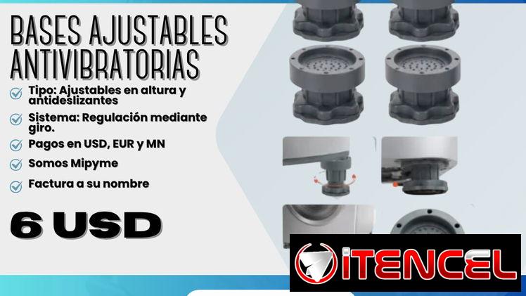 🧰 BASES AJUSTABLES ANTIVIBRATORIAS
