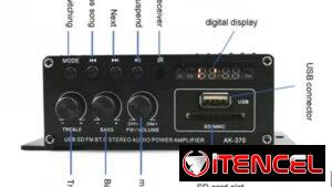 Amplificador Bluetooth AK-370