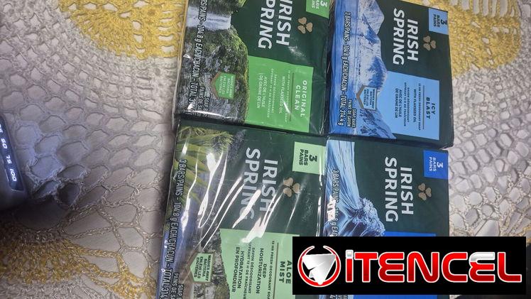 Jabones Irish Spring de 104.8gr. 4 fragancias(Original Clean,Áloe Mist,Icy Blast,Moisture Blast)