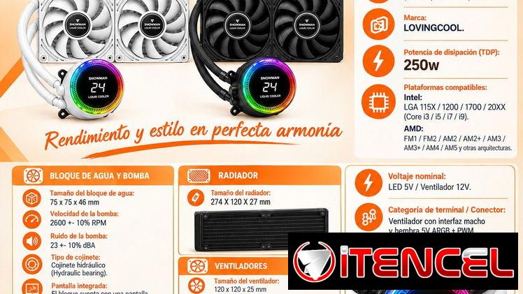 💻 ENFRIADOR LÍQUIDO CPU 240MM LC-B240-T1