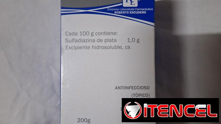 Sulfadiazina de Plata 1% 200g vencio el 12 del 2025