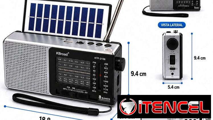 Radio Multibandas con Bluetooth y Linterna