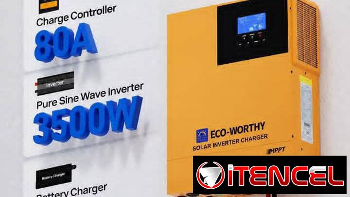 [INV]🍃Inversor Híbrido Eco-Worthy- 3500w Potencia Onda Pura. Compatible con Baterías de 48v