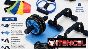 Kit de rodillo abdominal y accesorios