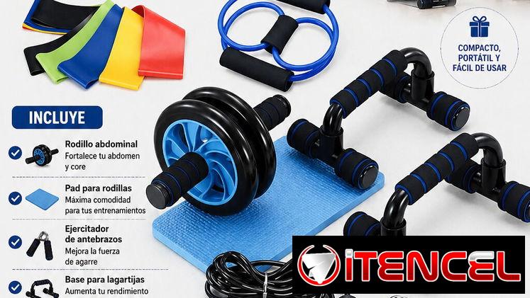 Kit de rodillo abdominal y accesorios