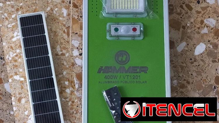 Lámpara fotovoltáica con panel solar para exterior 400W