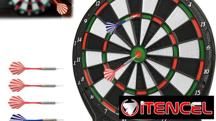 🎯 Diana electrónica Surplex con marcador LED, 28 juegos, 159 modos, dardos punta suave para niños y adultos 🐗 — foto 1