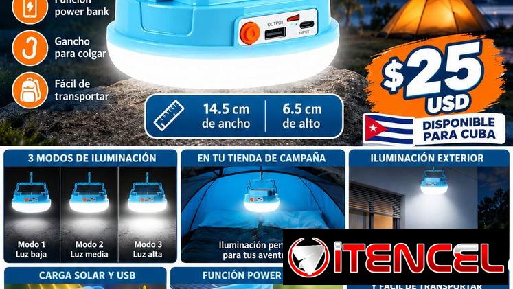 Lámparas recargables con paneles solares y con función de Power Bank — foto 4