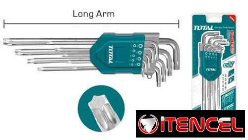 🔧 Set de 9 Llaves Torx  – TOTAL