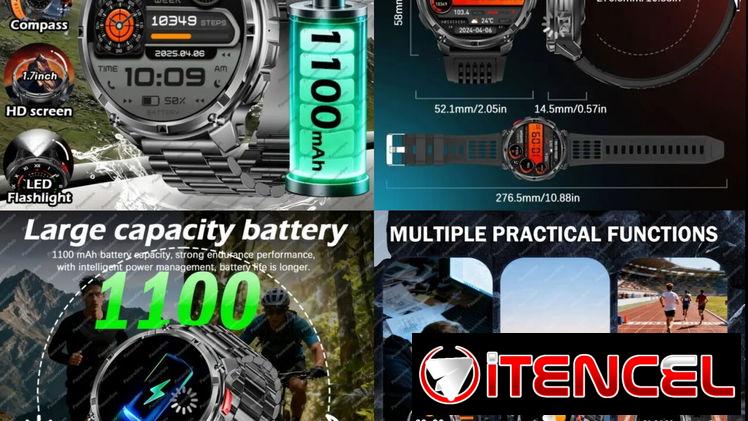 Smartwatch Gama Alta Batería 1100mAh🔋Resistente al agua