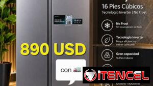 Refrigerador Hisense Side by Side 16cuft