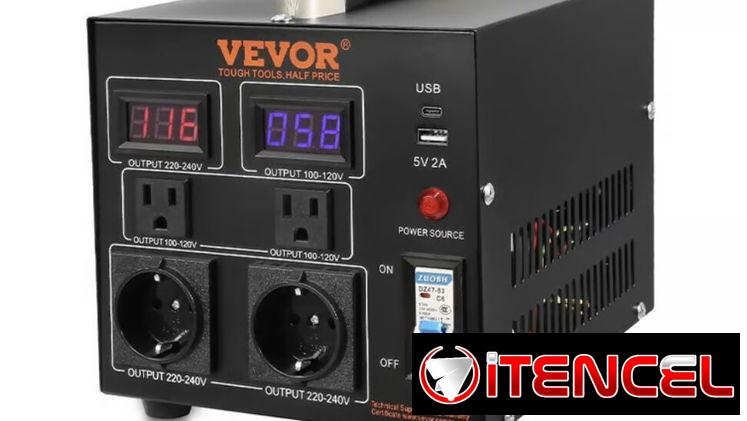 Transformador Convertidor de Voltaje VEVOR 1500VA 110V-220V