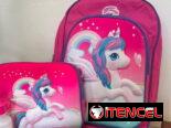 Mochilas para niñas y niños, es el set completo (Mochila, merendero, pomo y pozuelo)