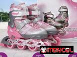 Patines en Línea Ajustables para Niña – Rosa y Gris nuevos