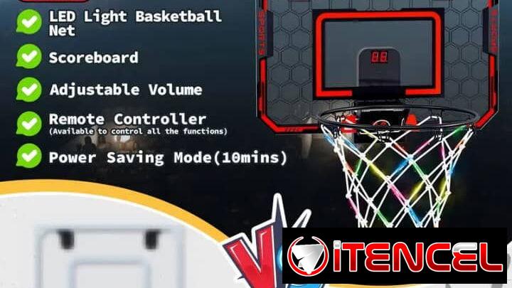 🏀 Mini Aro de Baloncesto LED con Control Remoto – Diversión Deportiva en Casa