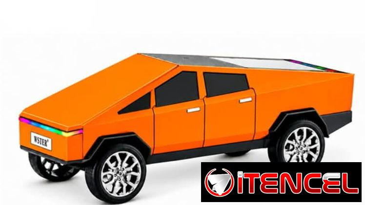 Bocina Bluetooth Cybertruck WS-580 Parlante Portátil con Radio FM, USB, TF y TWS,