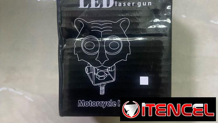 faro exploradora LED/láser auxiliar para motocicleta con diseño estilizado de búho o tigre