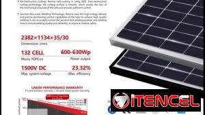 Panel solar ROMMA  con la base de 620w