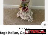 📢😍Hermoso pedestal floral italiano CAPODIMONTE👌😍