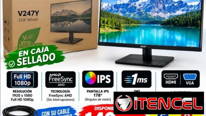 140 usd MONITOR IPS ACER MODELO V247Y 24 ” SELLADO EN CAJA OPCIÓN MUY RECOMENDABLE