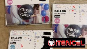 Globo de Revelación de Sexo con Confetis