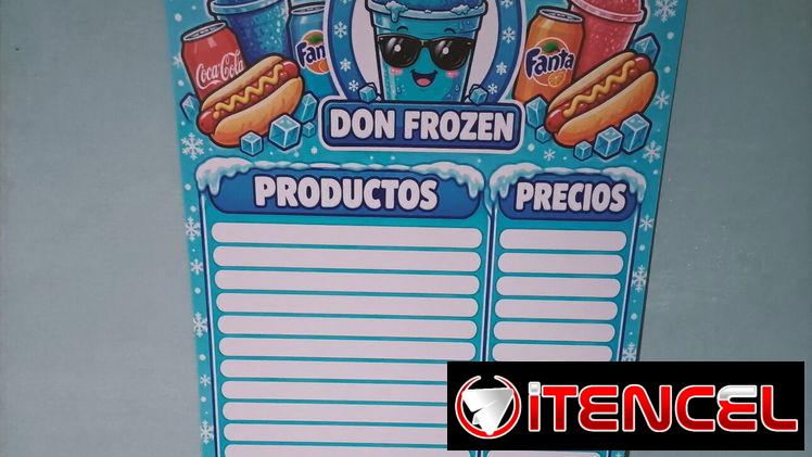 Cartel de productos