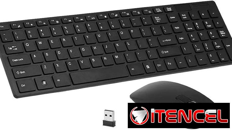 Teclado y mouse inalámbrico marca ultra - thin fashion