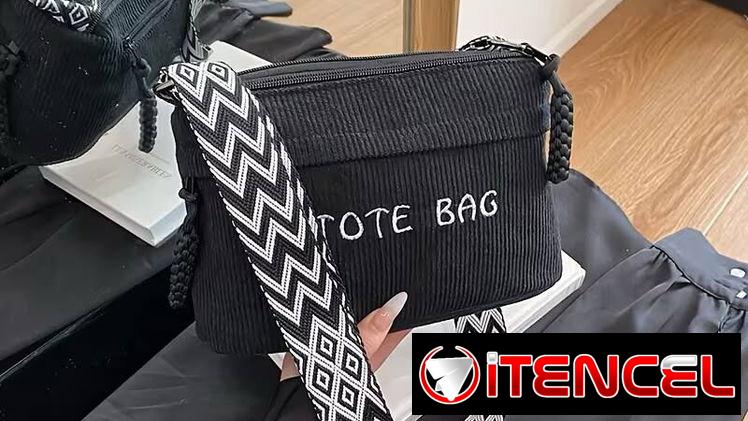 Bolso Tote de Pana Vintage para Mujer color Blanco — foto 2
