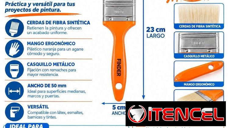 Brocha para pintar Finder 2"/50 mm. Perfecta para darle ese acabado que que tu proyecto necesita...
